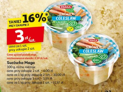 Surówka Maga Coleslaw 300 g różne rodzaje promocja w Auchan