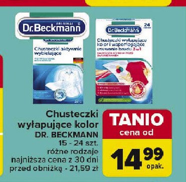 Chusteczki wybielające Dr. beckmann promocja