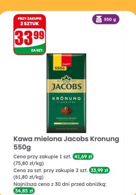 Kawa mielona Kronung 550g promocja w Dino