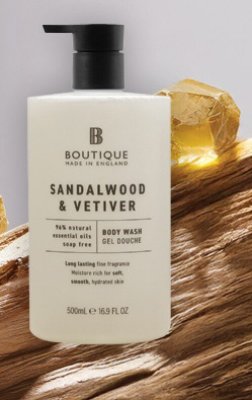 Żel pod prysznic Boutique Sandalwood & Vetiver promocja w Hebe