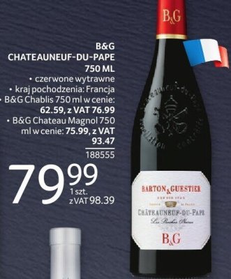 Wino B&G Chateauneuf-du-Pape 750 ml promocja w Selgros