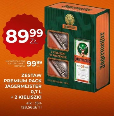 Zestaw Premium Pack Jägermeister 0,7L + 2 kieliszki promocja w Duży Ben