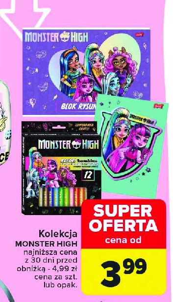 Blok rysunkowy monster high Unipap promocja