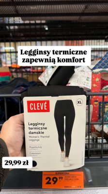 Legginsy termiczne damskie CLEVÉ promocja w Biedronka