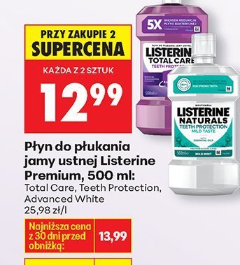 Płyn do płukania jamy ustnej Listerine 500 ml promocja w Biedronka