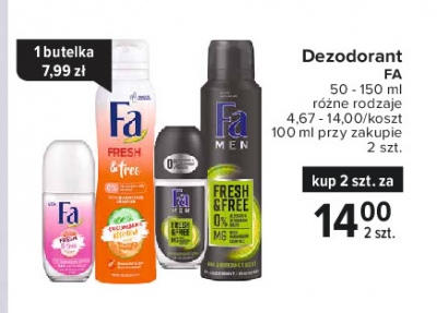 Dezodorant Fa men fresh&free promocja