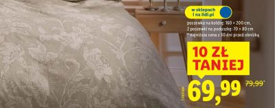 Pościel dwustronna z bawełny satynowej 160×200 cm promocja w Lidl