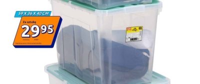 Skrzynka do przechowywania 59x36x40 cm, różne kolory promocja w Action