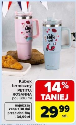 Kubek termiczny PETITU ROSANNA poj. 890 ml promocja w Carrefour