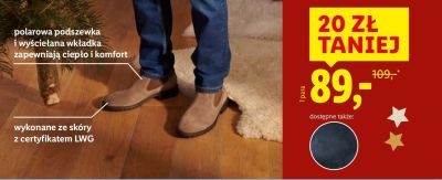 Botki skórzane męskie  promocja w Lidl