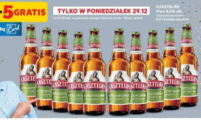 Piwo Kasztelan niepasteryzowane promocja w Kaufland