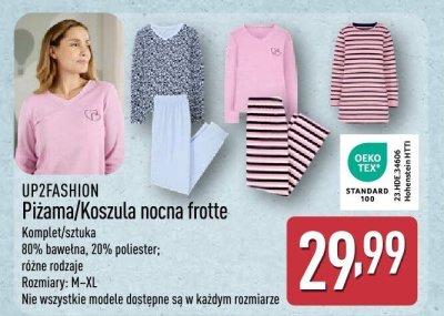 Koszula nocna damska frotte, komplet UP2FASHION promocja w Aldi