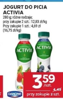 Jogurt do picia Activia 280g różne rodzaje Danone promocja w Stokrotka
