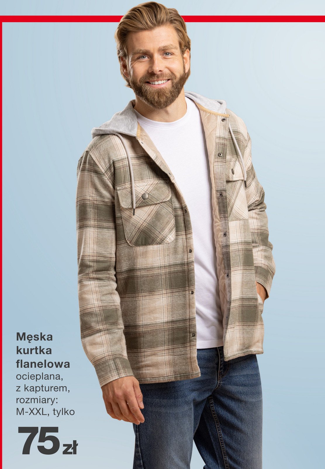 Kurtka męska flanelowa m-xxl promocja