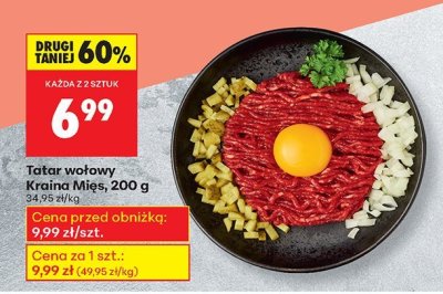 Tatar wołowy 200 g promocja w Biedronka