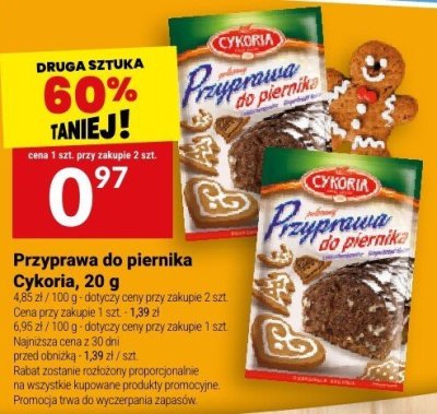 Przyprawa do piernika Cykoria, 20 g promocja w Twój Market