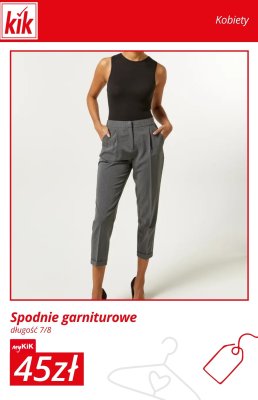 Spodnie garniturowe długość 7/8 promocja w KiK