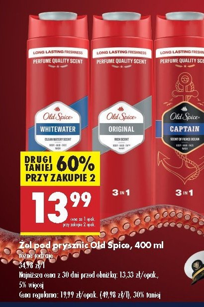 Żel pod prysznic Old spice original promocja w Biedronka