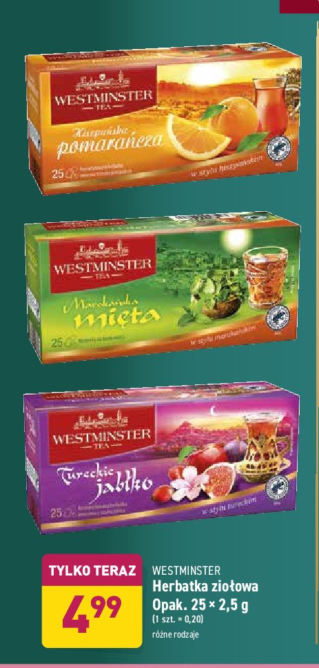 Herbata tureckie jab艂ko Westminster promocja
