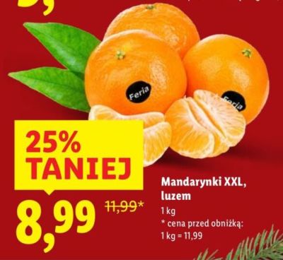 Mandarynki XXL, luzem promocja w Lidl