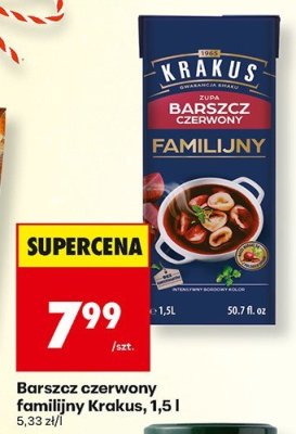 Barszcz czerwony familijny  1,5 l promocja w Biedronka
