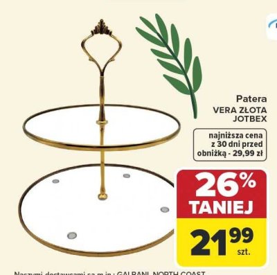 Patera VERA ZŁOTA JOTBEX promocja w Carrefour