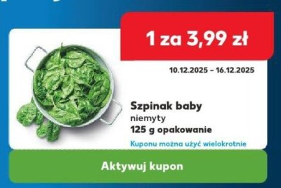 Szpinak baby niemyty promocja w Kaufland