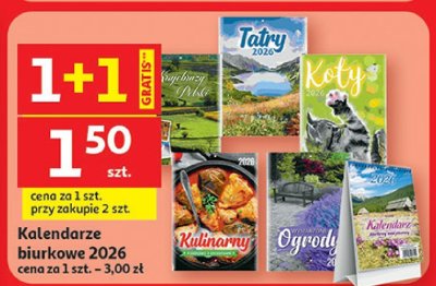 Kalendarze biurkowe 2026 Auchan promocja w Auchan