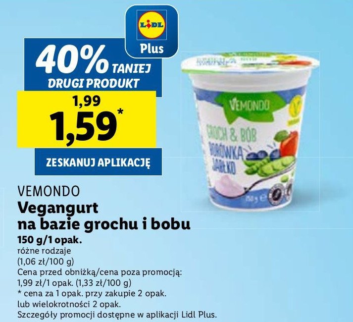 Jogurt odporność borówka & jagody goji Vemondo promocja