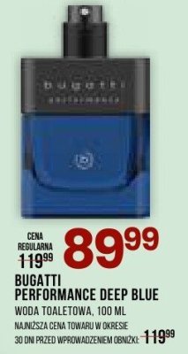 Perfumy BUGATTI PERFORMANCE DEEP BLUE woda toaletowa promocja w Drogerie Natura