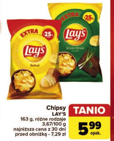 Chipsy zielona cebulka Lay's Frito lay lay's promocja w Carrefour Market