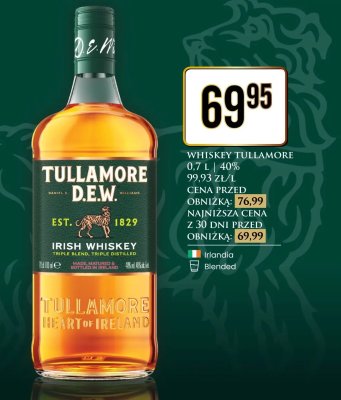 Whiskey Tullamore D.E.W. promocja w Dino