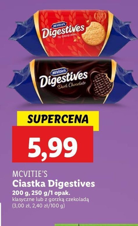 Ciastka z ciemną czekoladą MCVITIE'S promocja