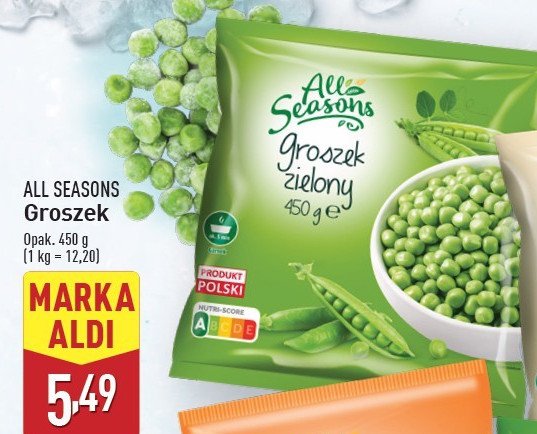 Groszek zielony All seasons promocja w Aldi