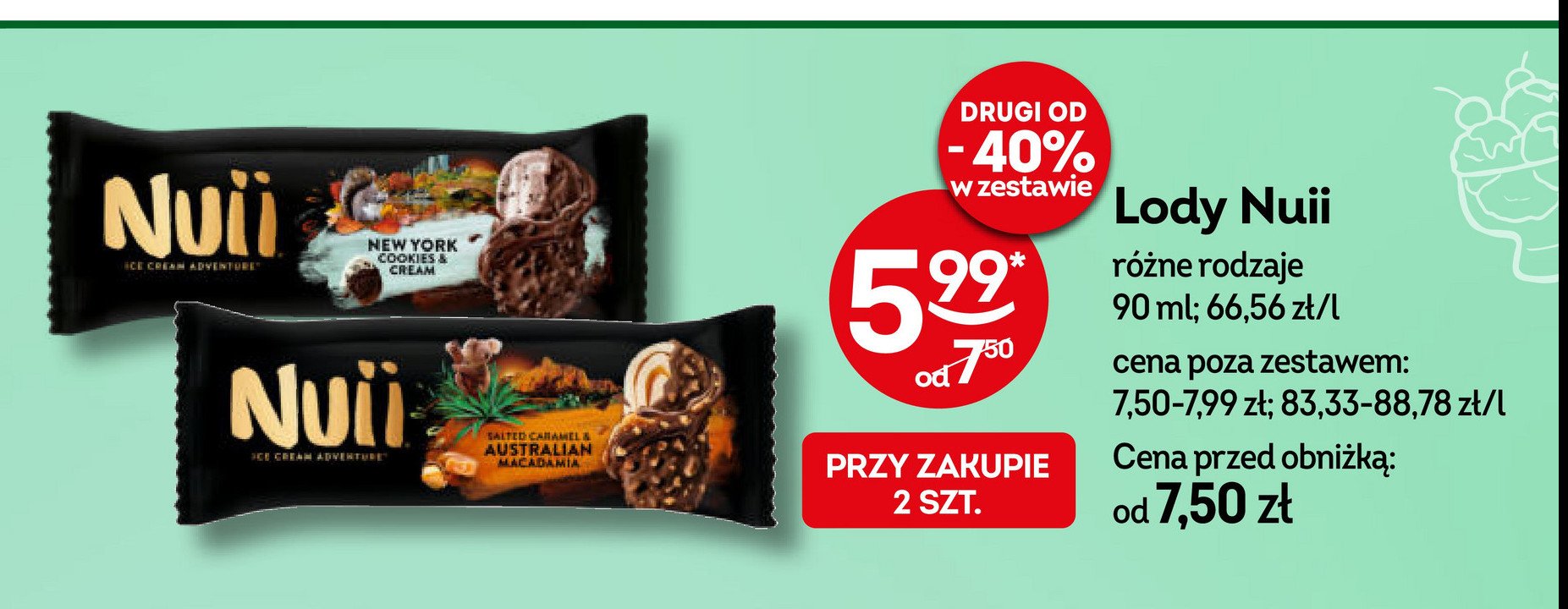 Lód macadamia Nuii promocja w Żabka