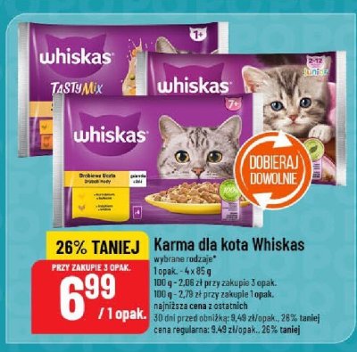 Karma dla kota Whiskas promocja w POLOmarket