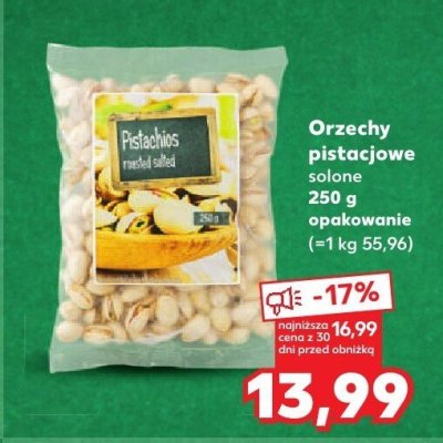 Pistacje solone 250 g promocja w Kaufland