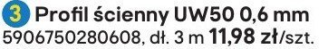 Profil ścienny UW50 promocja w Castorama