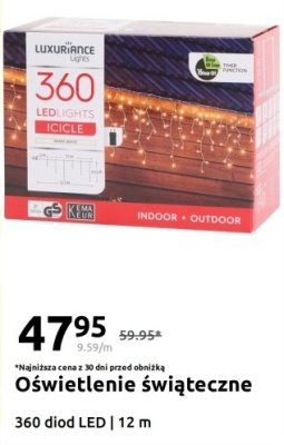 Oświetlenie świąteczne promocja w Action