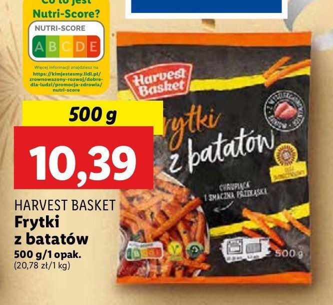 Frytki z batatów Harvest basket Harvest basket1 promocja