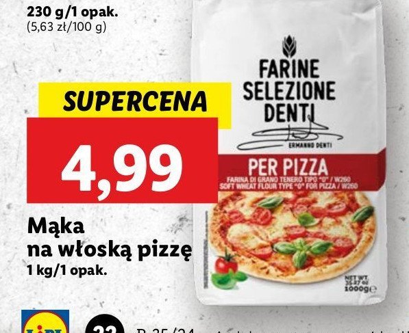 Mąka na pizzę włoską Farine selezione denti promocja