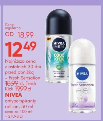 Antyperspiranty roll-on NIVEA, 50 ml promocja w Super-Pharm