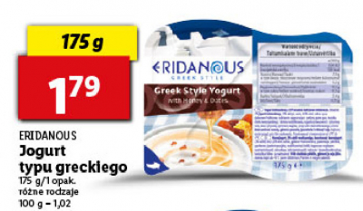 Jogurt grecki z miodem i daktylami Eridanous promocja