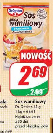 Sos waniliowy Dr. oetker promocja