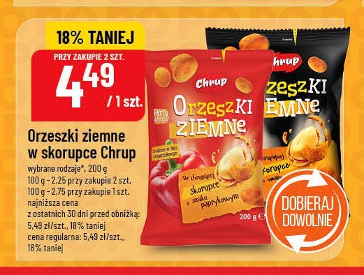 Orzeszki ziemne w skorupce o smaku chilli Chrup promocja