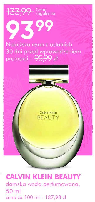 Woda perfumowana Calvin klein beauty promocja