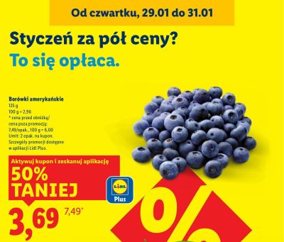 Borówki amerykańskie promocja w Lidl