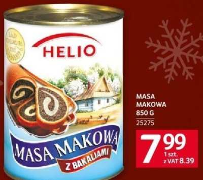 Masa makowa z bakaliami Helio 850g promocja w Selgros