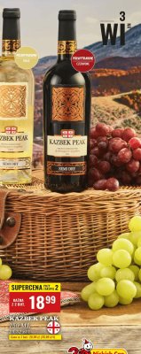 Wino Kazbek Peak białe półwytrawne promocja w Biedronka