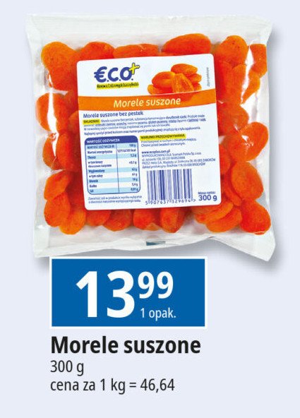 Morele suszone Eco+ promocja